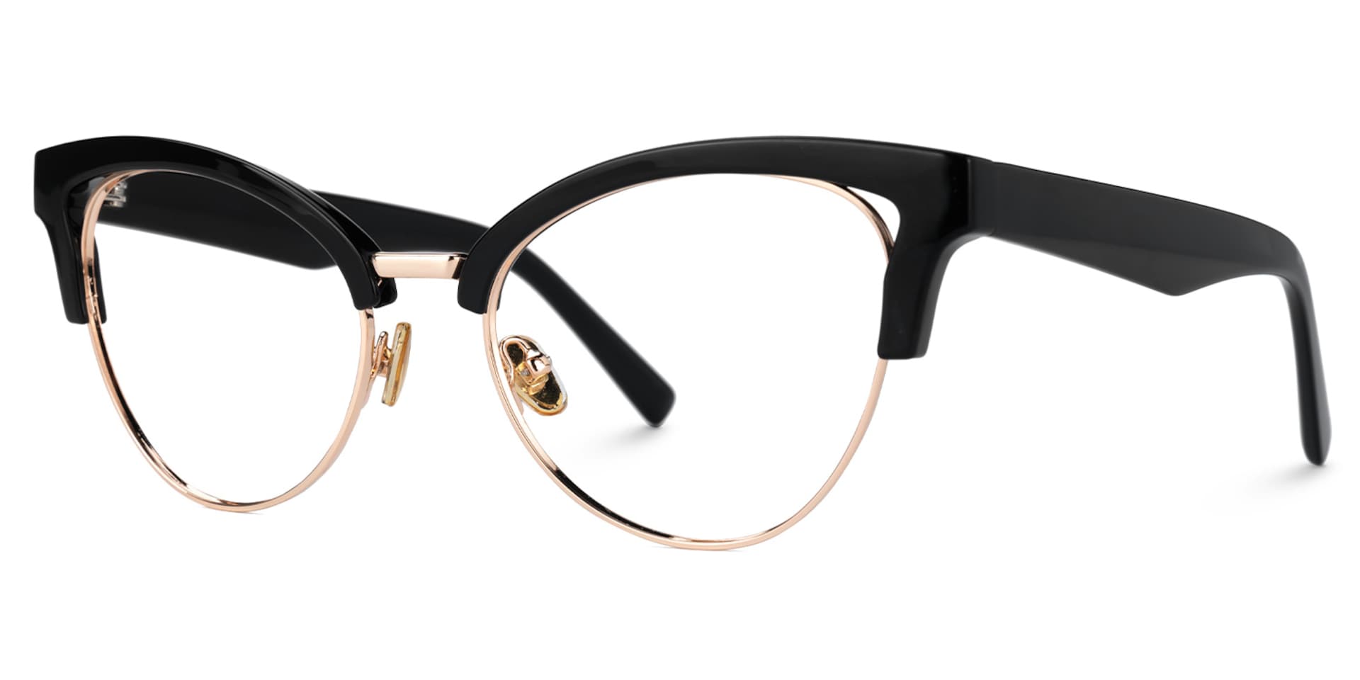 Charlene Browline Cateye Black EyeGlasses | Zeelool1