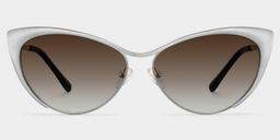 Ellen Cateye Silver Sunglasses0