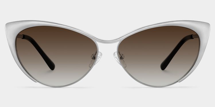 Ellen Cateye Silver Sunglasses