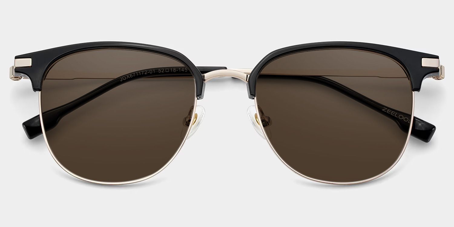 【超美品】G-nius project ジェネレウス 8.1:1 LH Oversized Browline Glasses With Black and Matte Gold Color
