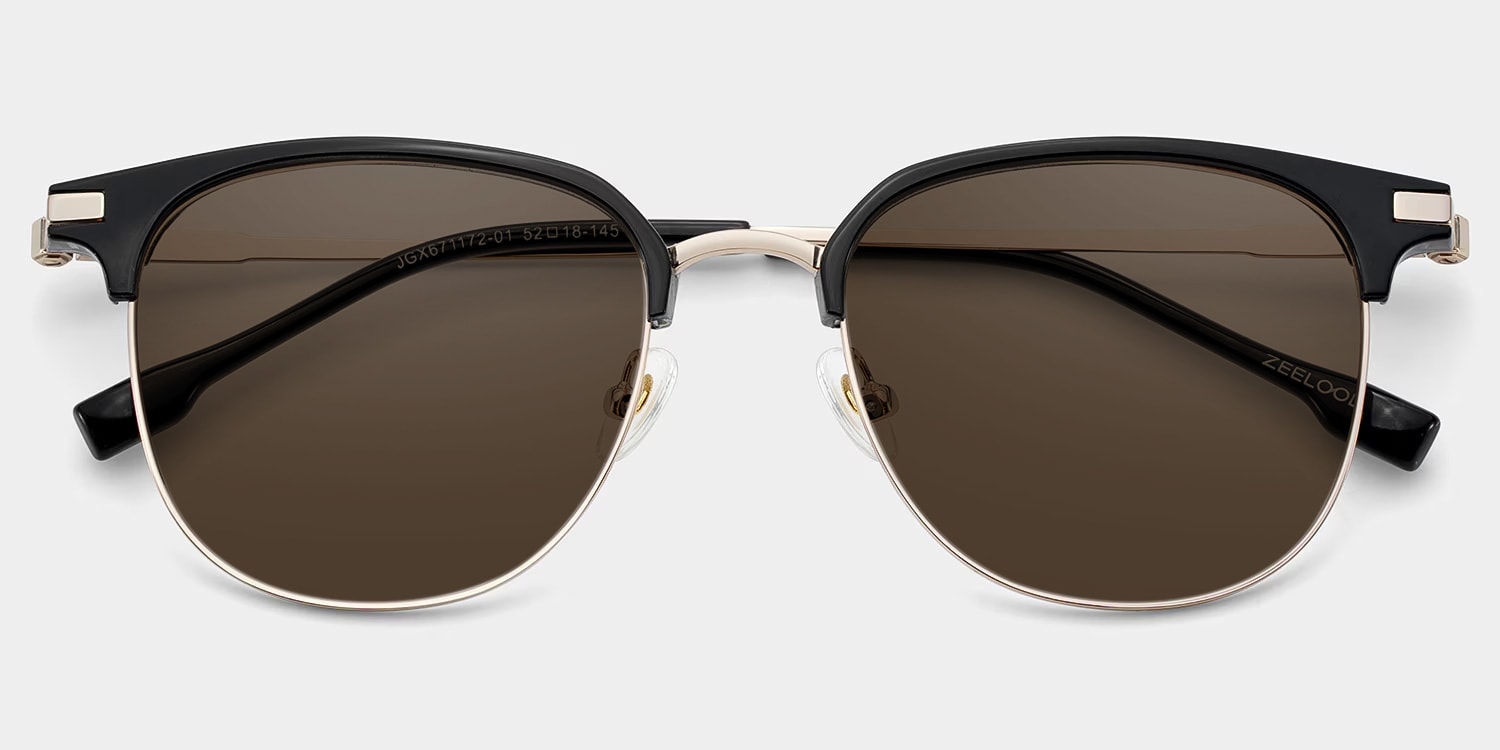 Naranjo Browline Black Sunglasses