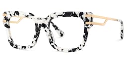 Lidia Square Cow Print Glasses3