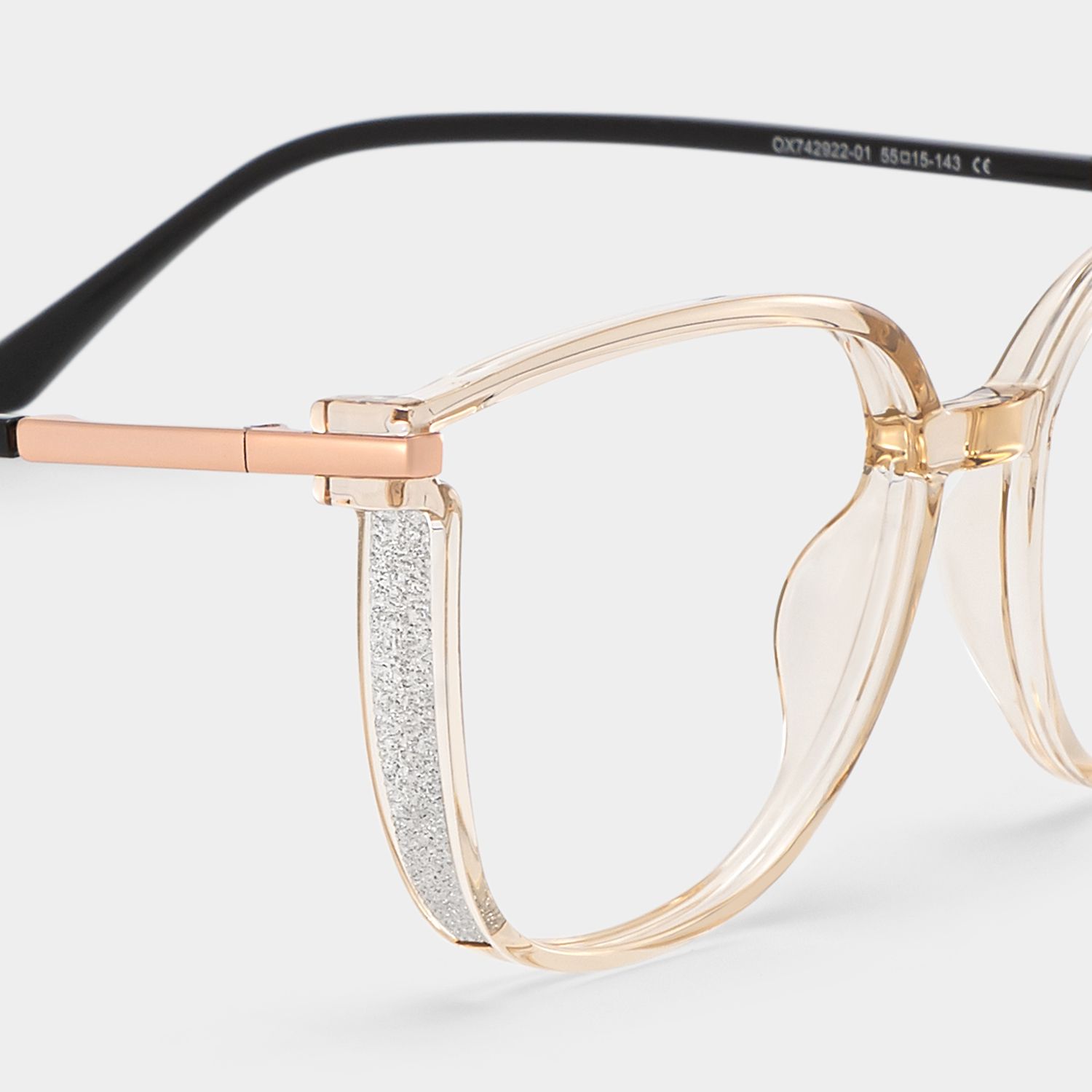 Annalisa Square Beige Thin Frame Glasses | Zeelool4