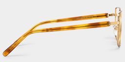 Felicity Geometric Gold Yellow Glasses6