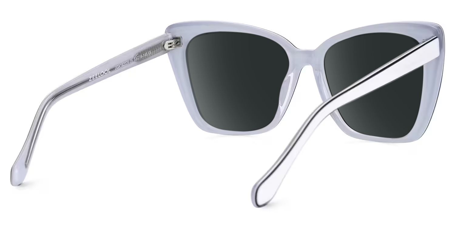 New White-Black Color for Shanell Acetate Sunglasses | Zeelool Optical3