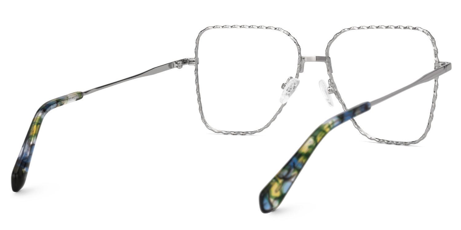 Alisandra Designer Eyeglasses in Aviator Silver Frame3