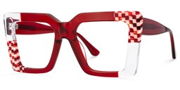 Shamika Rectangle Red Glasses1