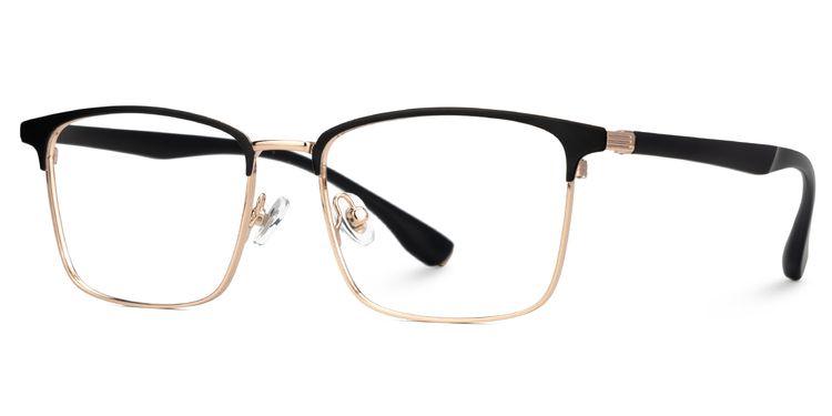 Eaddy Rectangle Gold Glasses