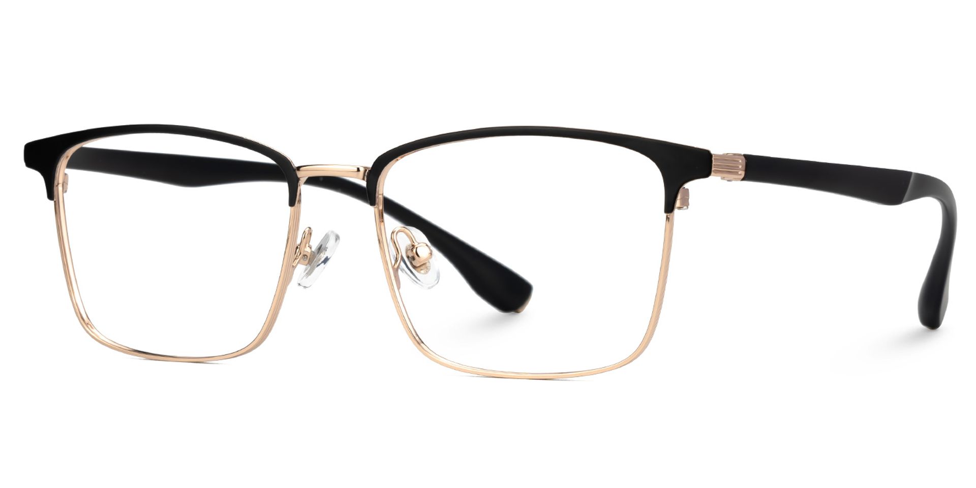 Eaddy Gold Eyeglasses with Rectangle Shape | Zeelool Optical1