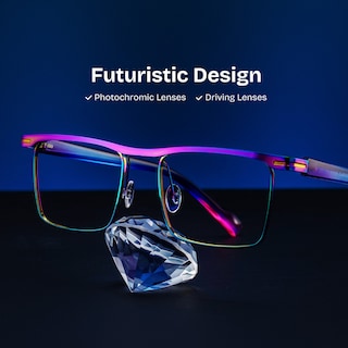 Violet Browline Iridescent Glasses0