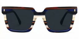 Laguer Rectangle Blue Glasses0