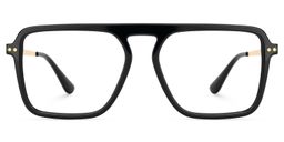 Briannie Aviator Black Glasses0