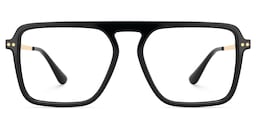 Briannie Aviator Black Glasses0