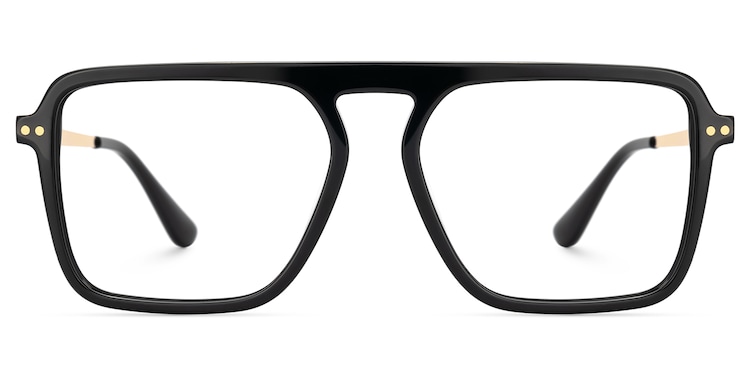 Briannie Aviator Black Glasses