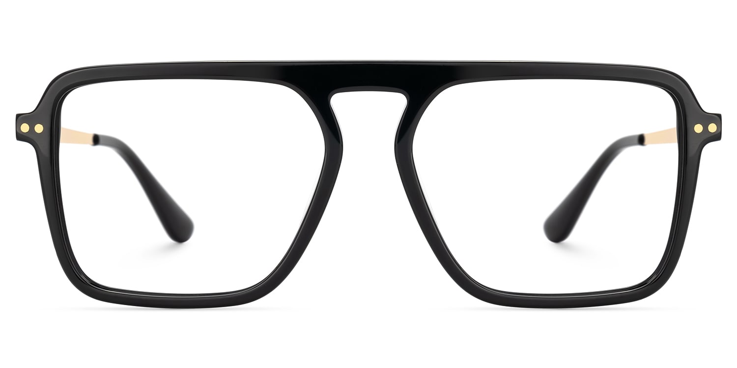 Briannie Aviator Black Glasses