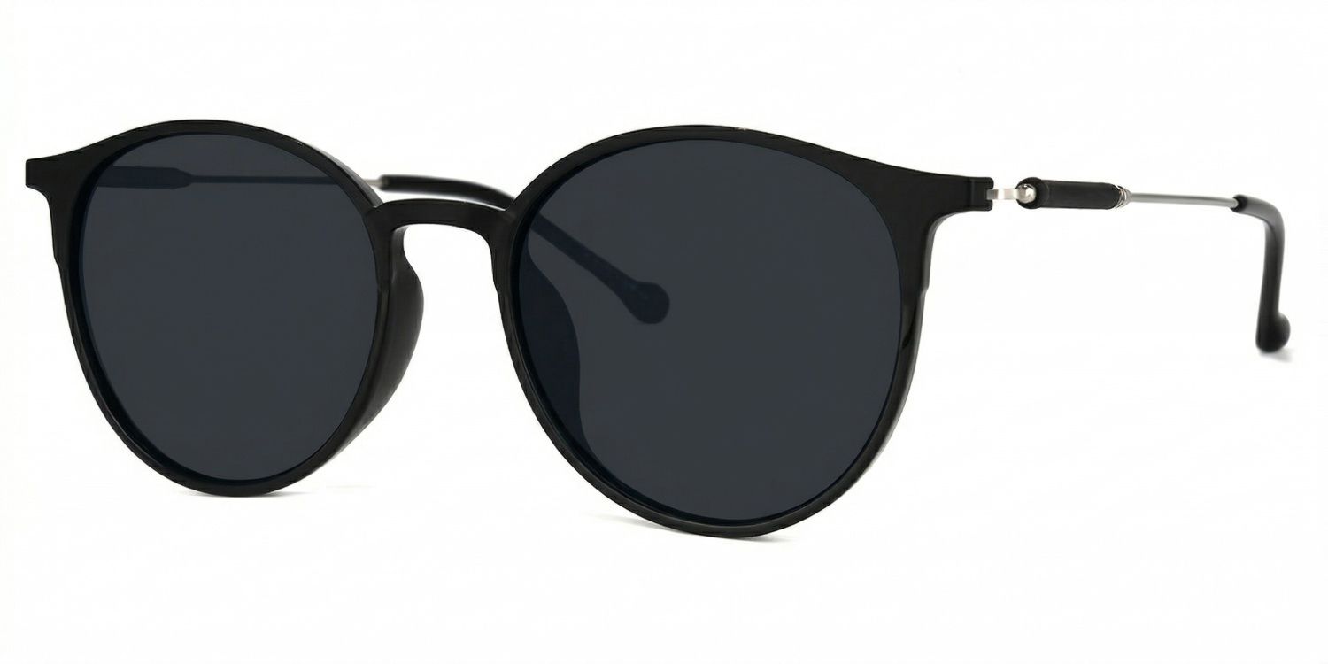 Gamble Round Style Black Frame Sunglasses | ZEELOOL1