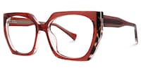 Sallyann Geometric Red Glasses1
