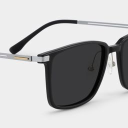 Ivonne Black Rectangle Sunglasses4