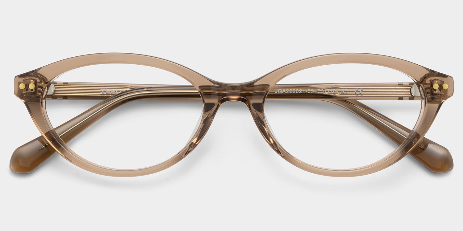 Ashby Brown Narrow Oval-Frame Glasses | Effortless Varsity2