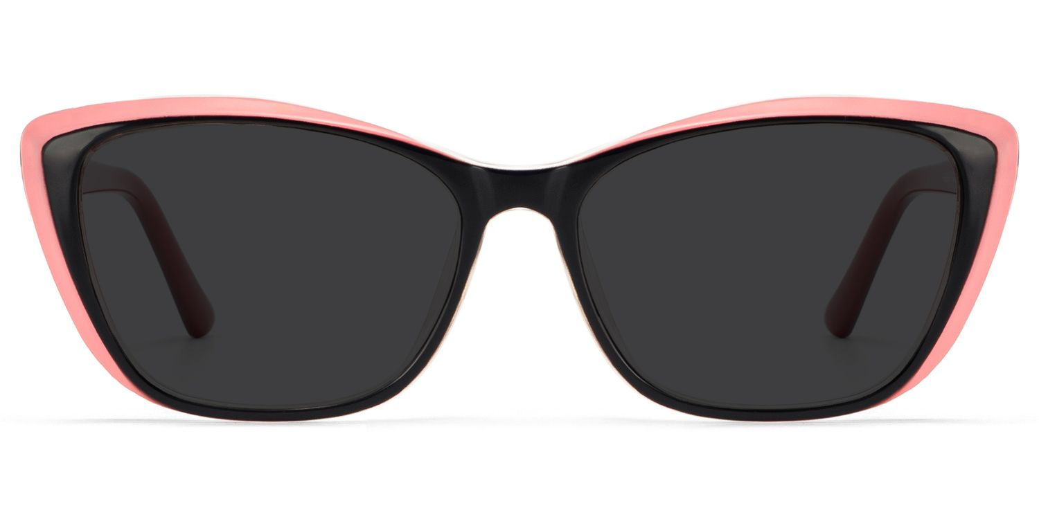 アンプルオールインワンgirlish st.cecilia Fidelia Cat Eye Black Sunglasses and Pink Edge