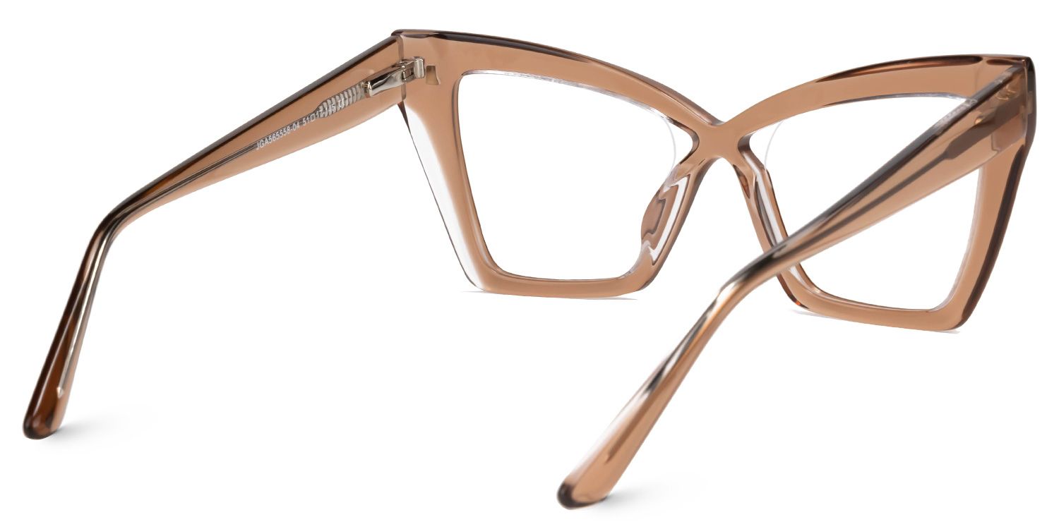 Midgett Cateye Beige Glasses | Zeelool Glasses3