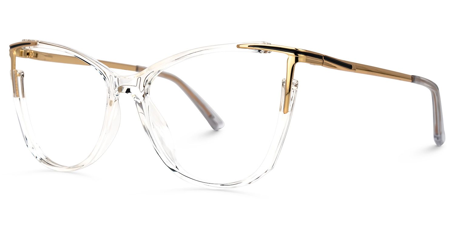 Cateye Yomary Crystal Frame Glasses | Zeelool Optical1