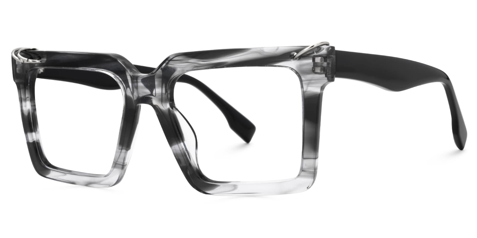 Dupree Gray Square Eyeglasses and Glasses Frame1