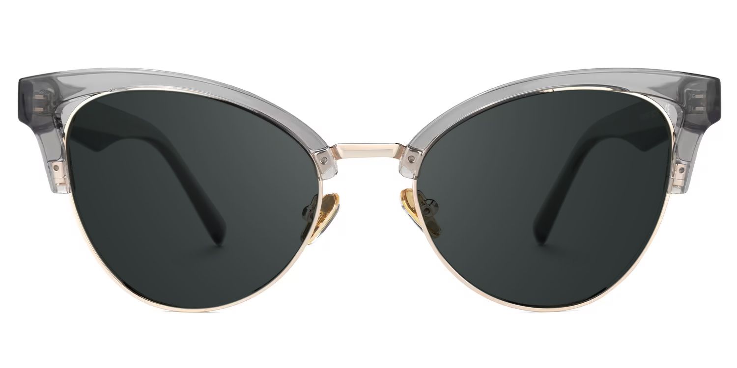 Charlene Browline Gray Sunglasses and Cateye Frames0