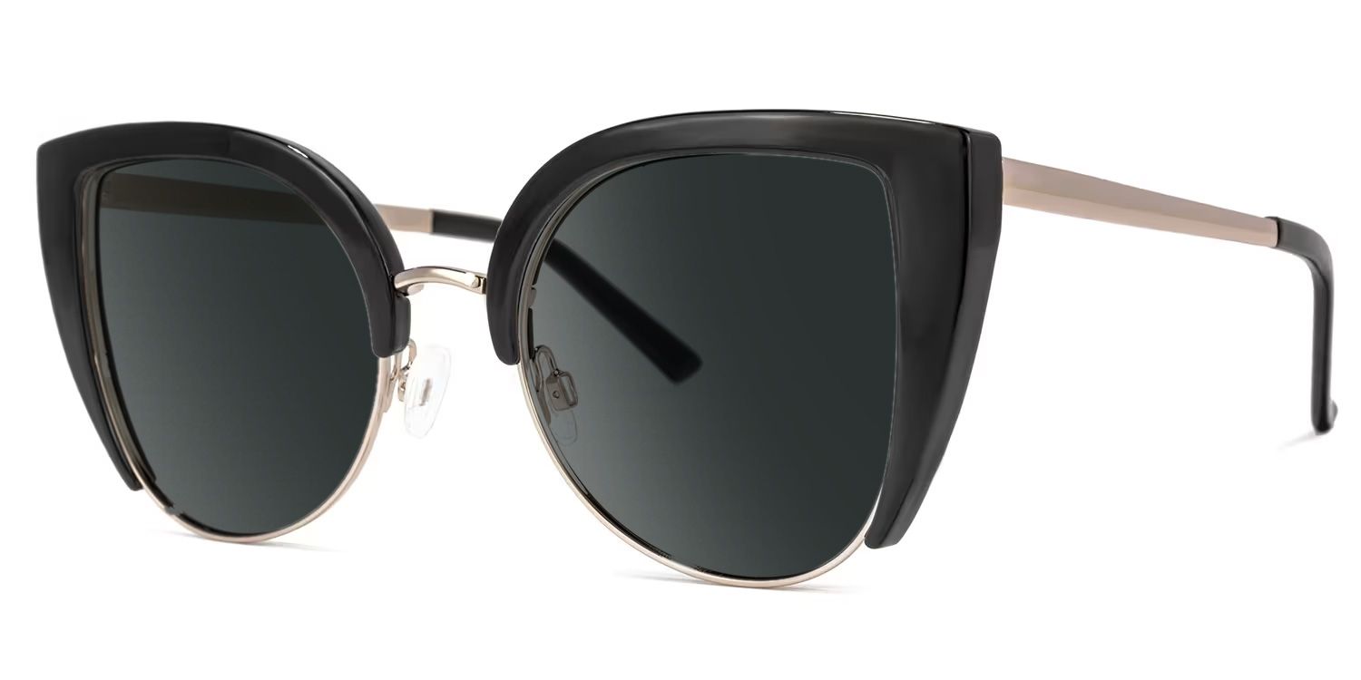 Brewer Cateye Black Frame Sunglasses | Zeelool Optical1