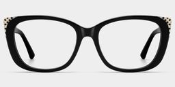 Madeline Black Cat-eye Glasses1