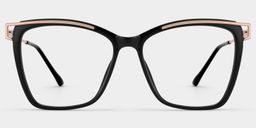 Krystle Square Black Glasses2