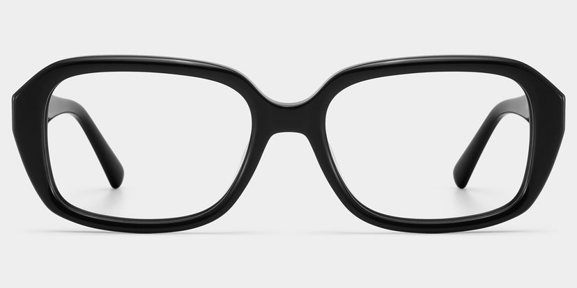 Rowan Black Rectangle Glasses