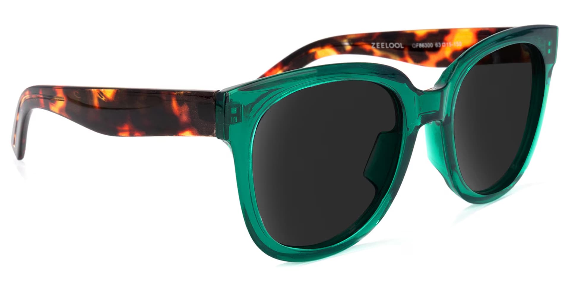 Harrell Square Dark-Green Sunglasses | Zeelool Glasses2