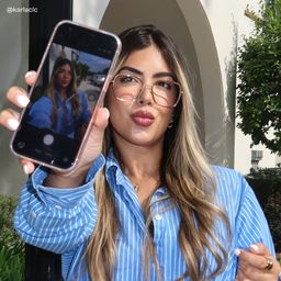 Sophie Pink Geometric Glasses6