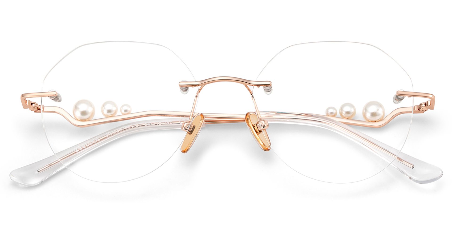 Wyatt Eyeglasses in Geometric Rose Gold Frame | Zeelool3