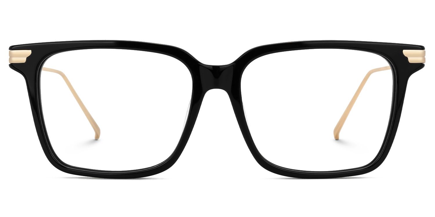 Viixen Rectangle Black Frame Glasses | Zeelool0