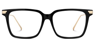 Viixen Rectangle Black Glasses0