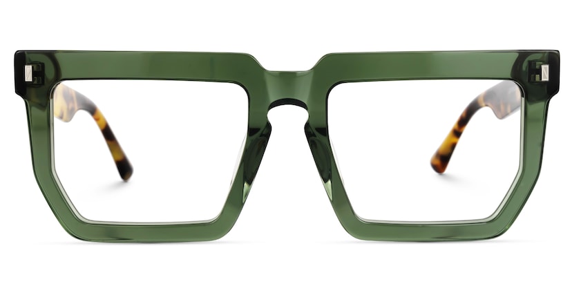 Daniela Rectangle Green Glasses