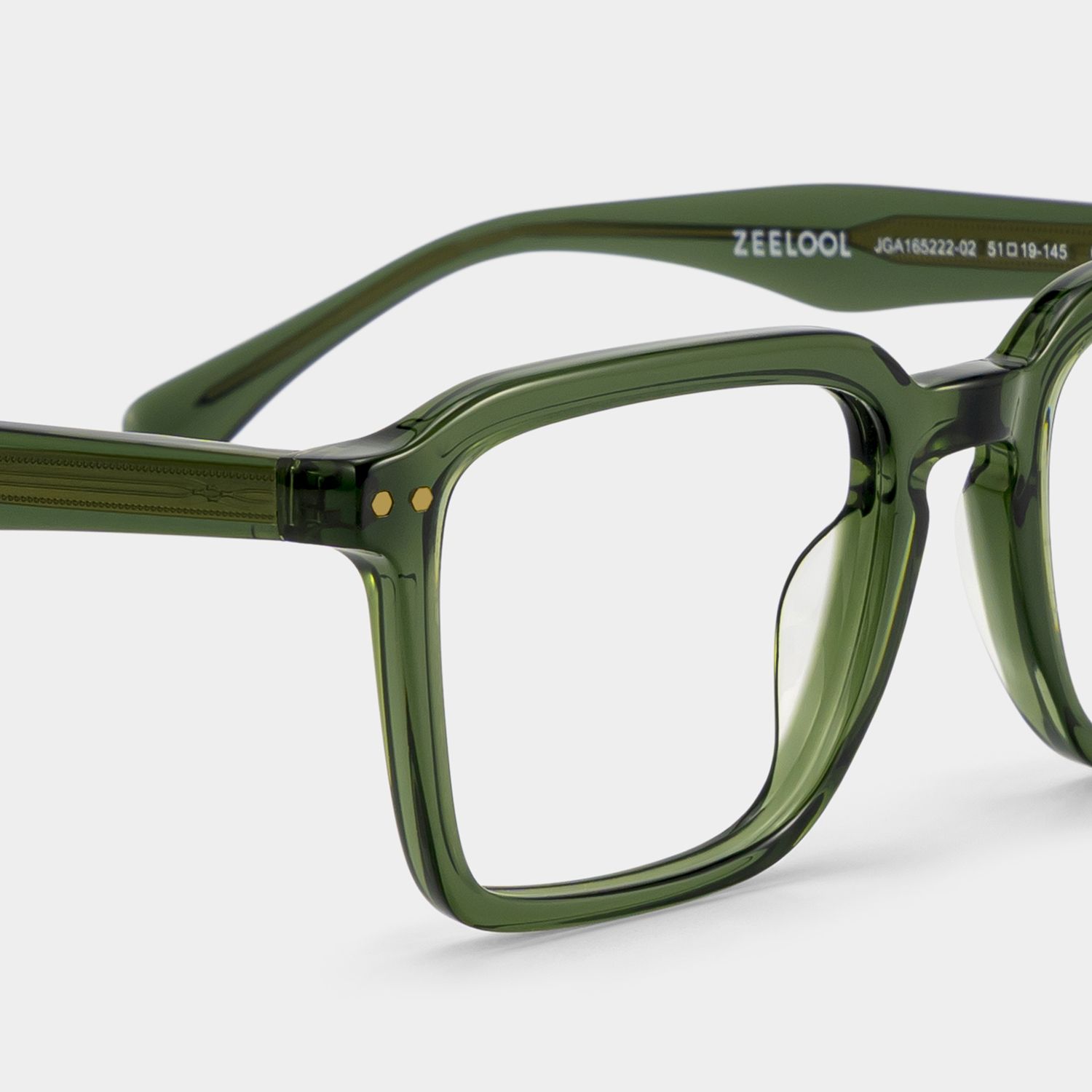 Vickerie Thin Green Glasses in Square Design | Zeelool