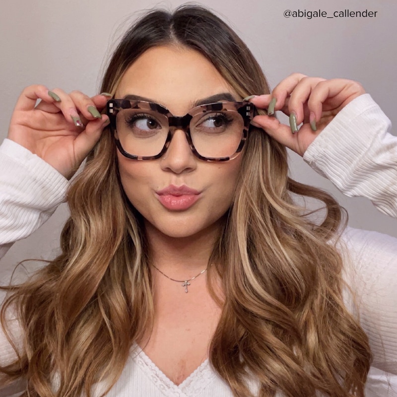 Minguela Square Cheetah Print Tortoise Glasses | Zeelool6