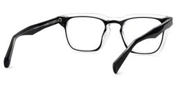 Liam Rectangle Black Clear Glasses5