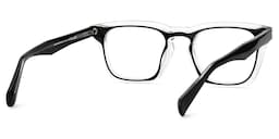 Liam Rectangle Black Crystal Glasses5
