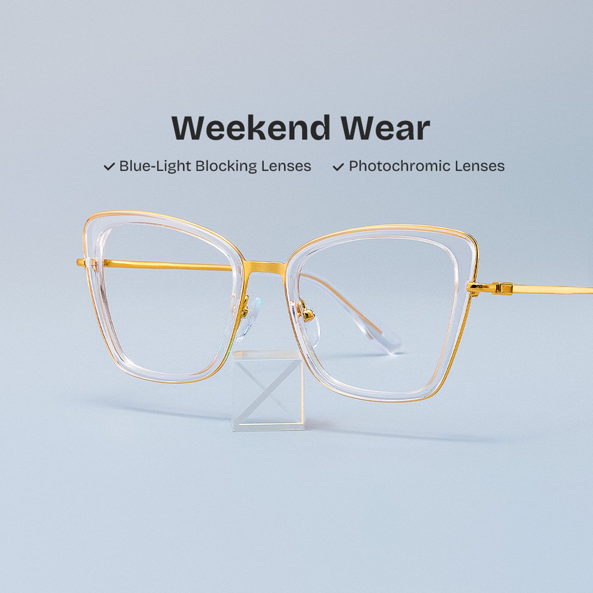 Rosalie Butterfly Crystal Color Frame Glasses for Women | Zeelool0