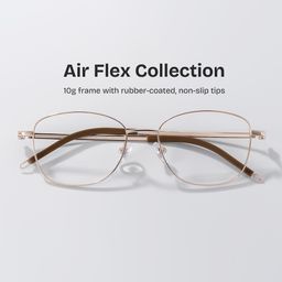 Nicole Rectangle Gold Glasses0