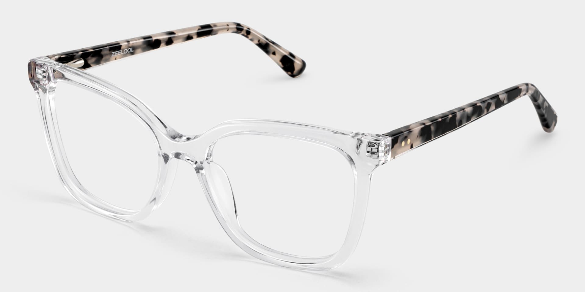 Sage Crystal Frame Glasses with Rectangle Frame Online | ZEELOOL5