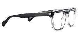 Liam Rectangle Black Clear Glasses4