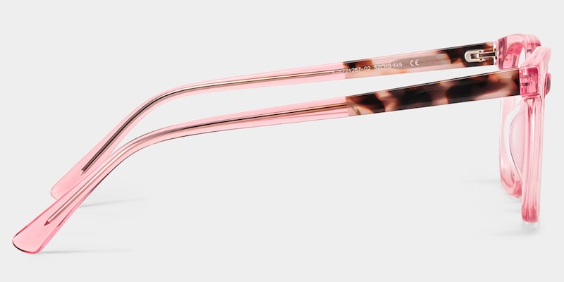 Freya Pink Frame Glasses with Square Frame Online | ZEELOOL4