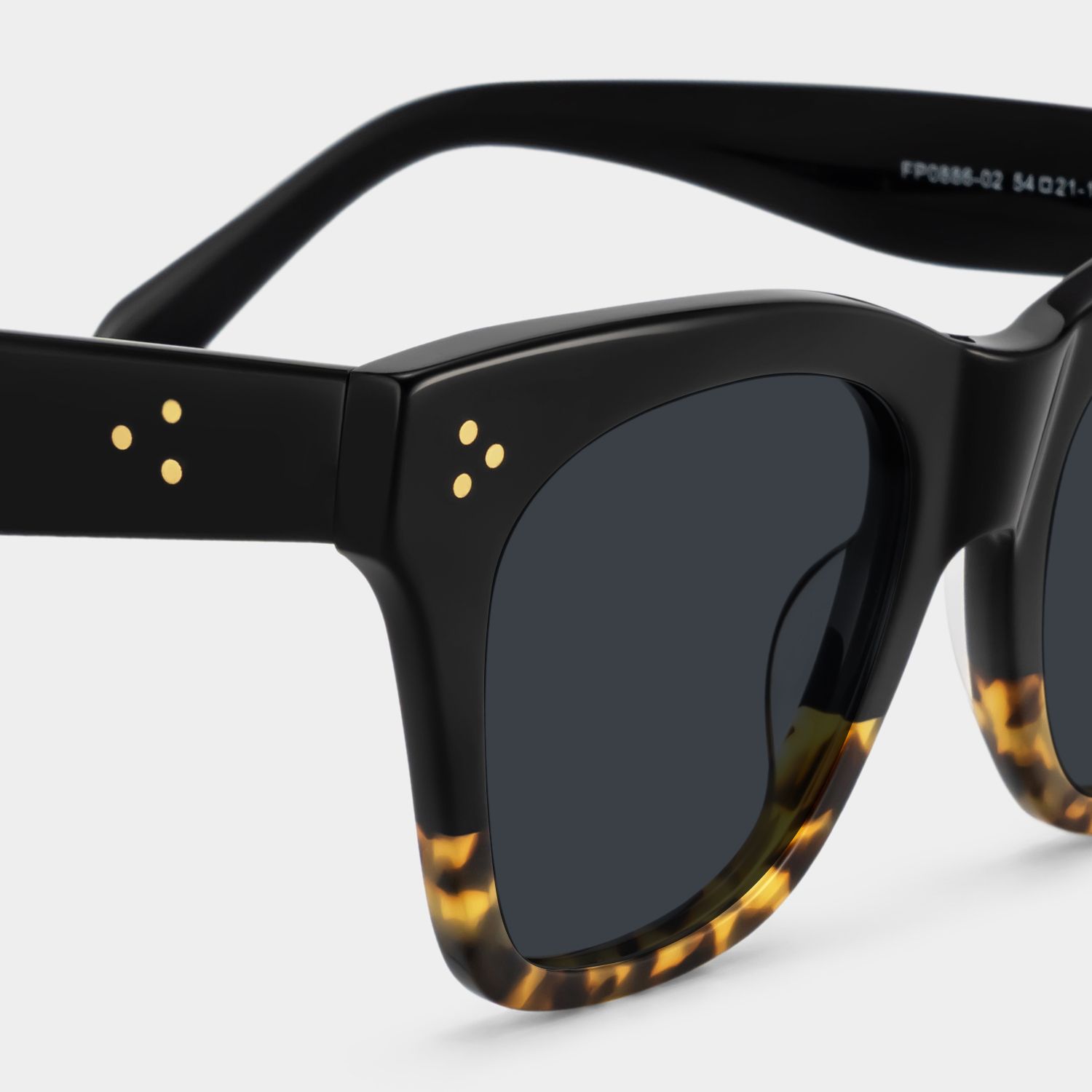Tandy Rectangle Sunglasses with Tortoise Frames4