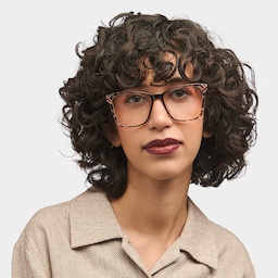 Tricee Square Tortoise Glasses0