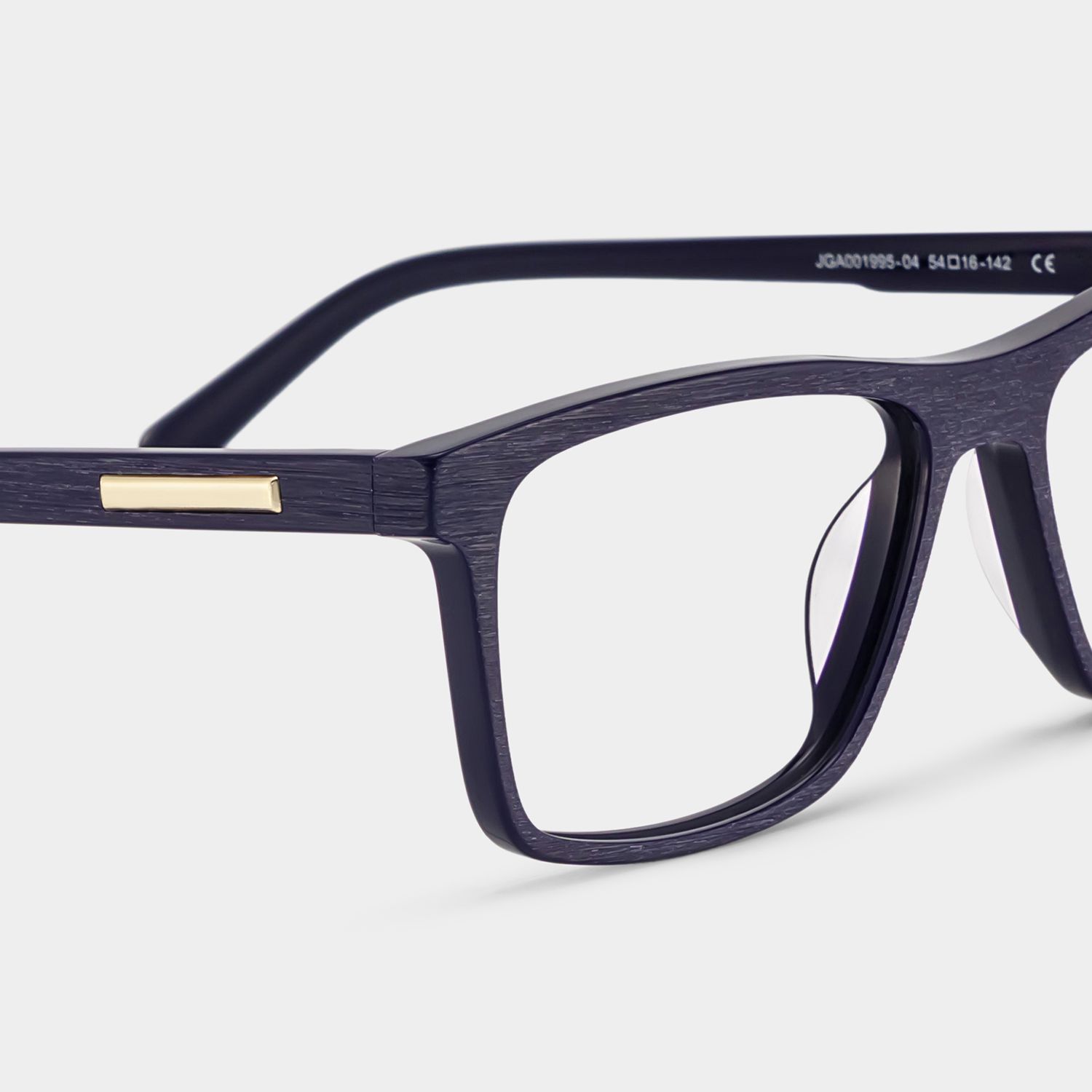 Daniel Dark Blue Rectangle Acetate Frame Glasses for Men | ZEELOOL5
